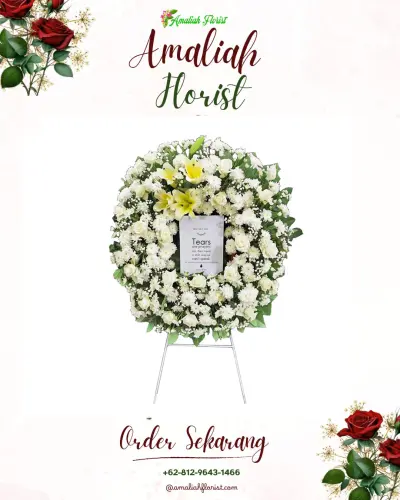 Krans Bunga Duka Cita di Sukamenanti Baru